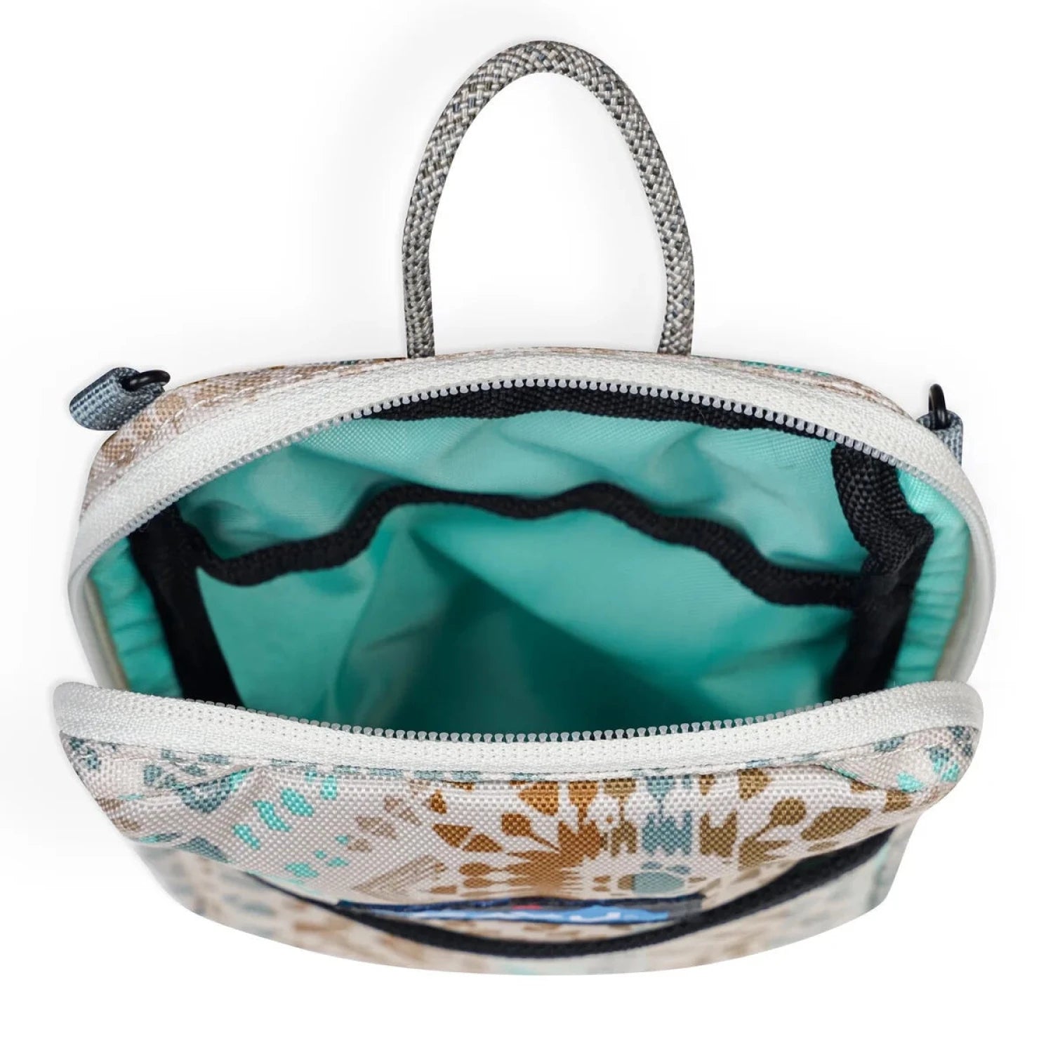 KAVU Essential Case in valley trail, unzipped inside view