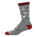 Darn Tough Men's Sled Head Crew Lightweight Lifestyle Socks in gray, inside view