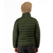 Boulder Gear Kid's Voyage Puffy Jacket in seaweed green, on model back view