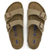 Birkenstock Arizona Soft Footbed Suede Sandal in taupe, top view
