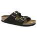 Birkenstock Arizona Soft Footbed Suede Sandal in mocha, side view