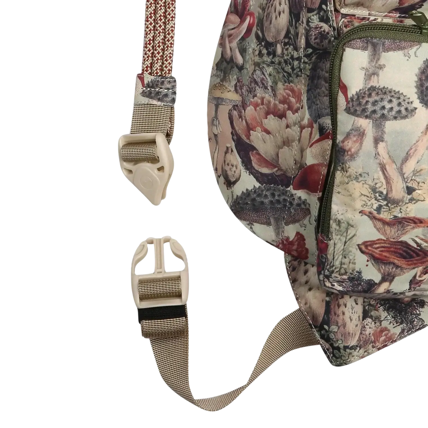 KAVU Mini Slingback Bag in wonderland, buckle detail