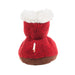 Toddler’s Ragg Wool Booties in red back view
