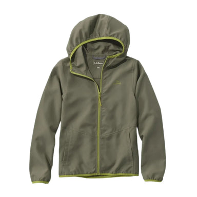 L.L. Bean K's No Fly Zone Jacket, Olive Gray, front view flat
