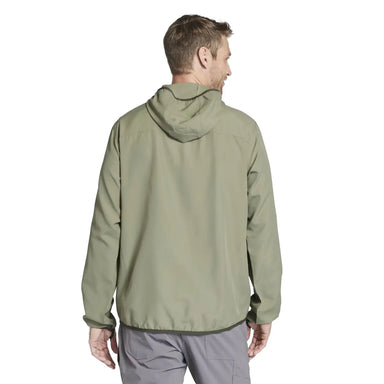 L.L. Bean M's No Fly Zone Jacket, Olive Gray, back view on model