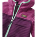 LL Bean Baby Airlight Full-Zip Hoodie shown in the Sugar Plum color option. Zipper collar view.