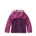 LL Bean Baby Airlight Full-Zip Hoodie shown in the Sugar Plum color option. Back  view.