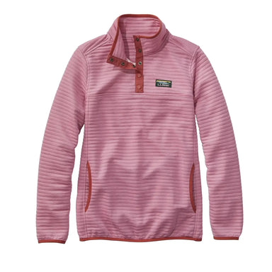 L.L. Bean W's Airlight Knit Pullover, Rose Shadow Heather, front view flat 