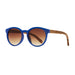Blue Planet Andiz Polarized Sunglasses in cobalt blue & zebra wood, front view