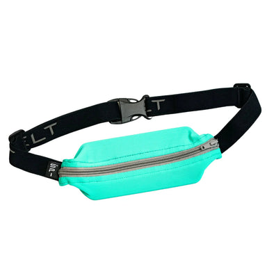 SPIbelt  - The Original Running Belt in aquamarine & titanium, phone in pocket