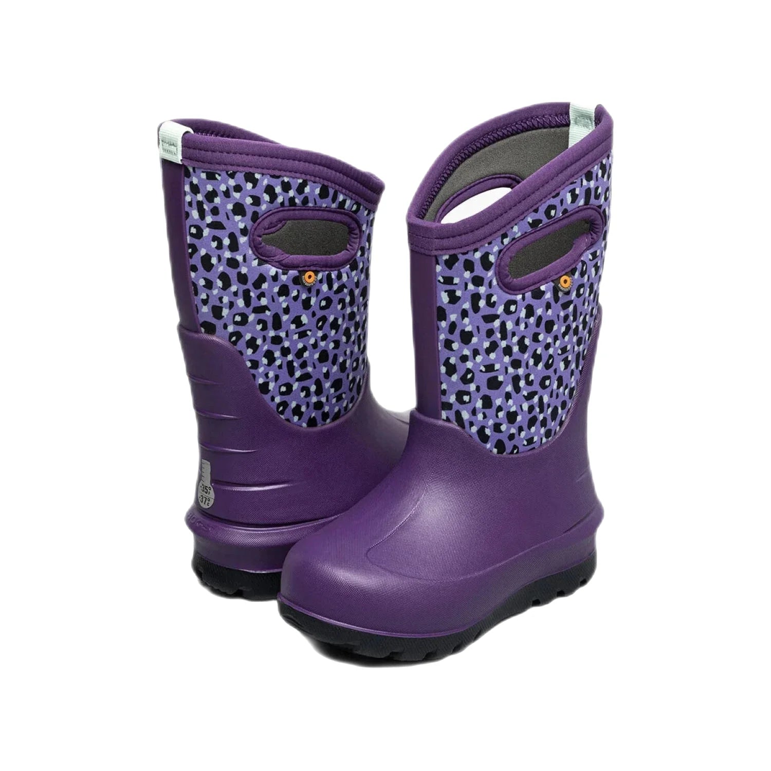 BOGS Kid's Neo-Classic Joyful Jungle Boot in purple multi, pair