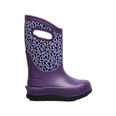 BOGS Kid's Neo-Classic Joyful Jungle Boot in purple multi, side view