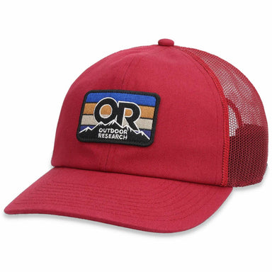 Outdoor Research Advocate Stripe Patch Cap shown in the Brick/Bronze color option. Front view.