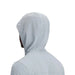 Outdoor Research Men's Astroman Air Sun Hoodie shown in the Slate/Cenote color option at Bearcub Outfitters. Hood view