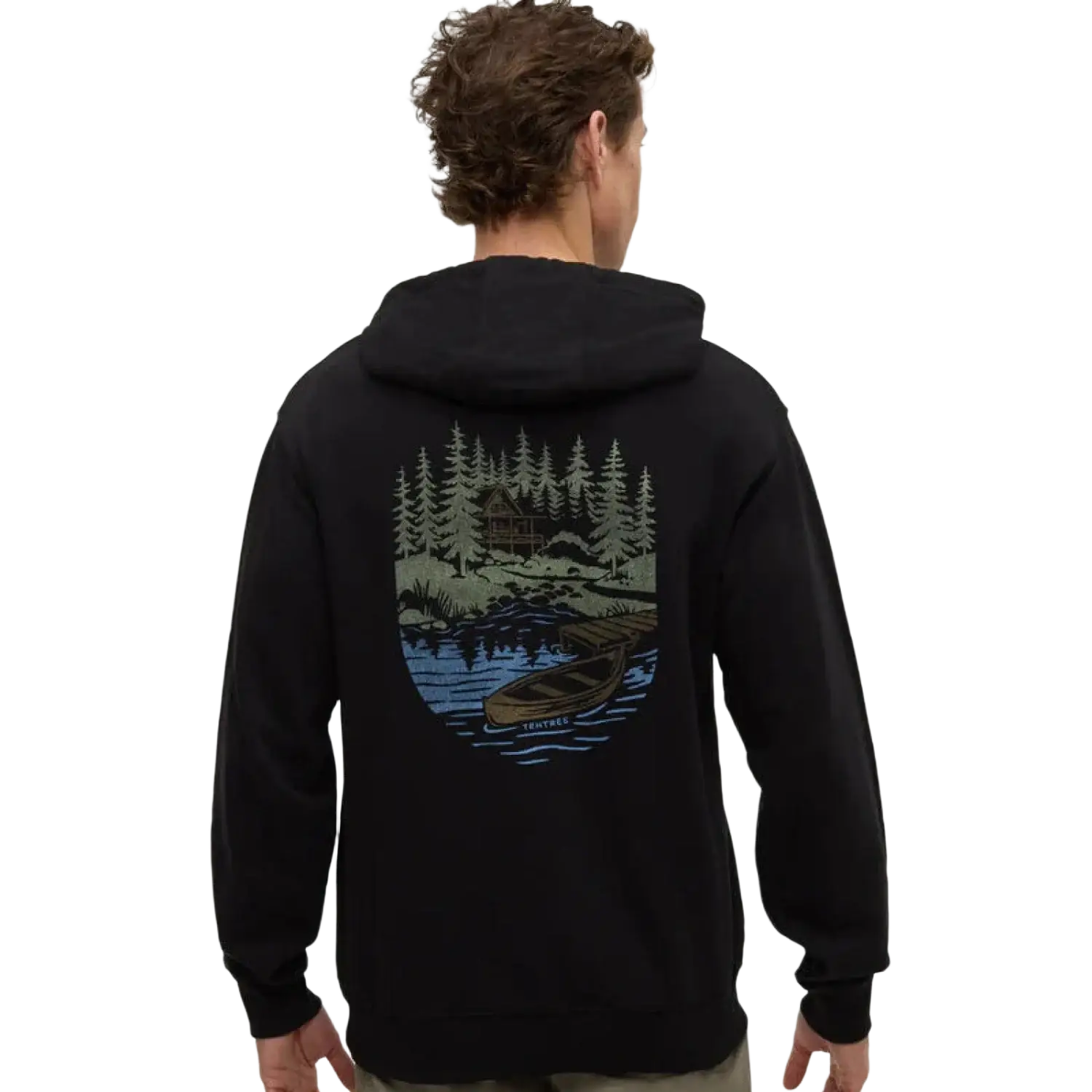 Tentree Men's Getaway Relaxed Hoodie, back view