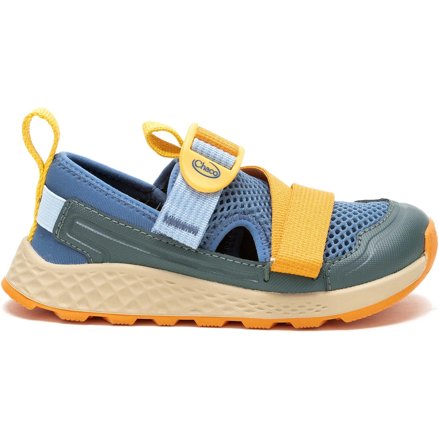 Chaco Kid's Drifter Sandal in elemental blue, side view