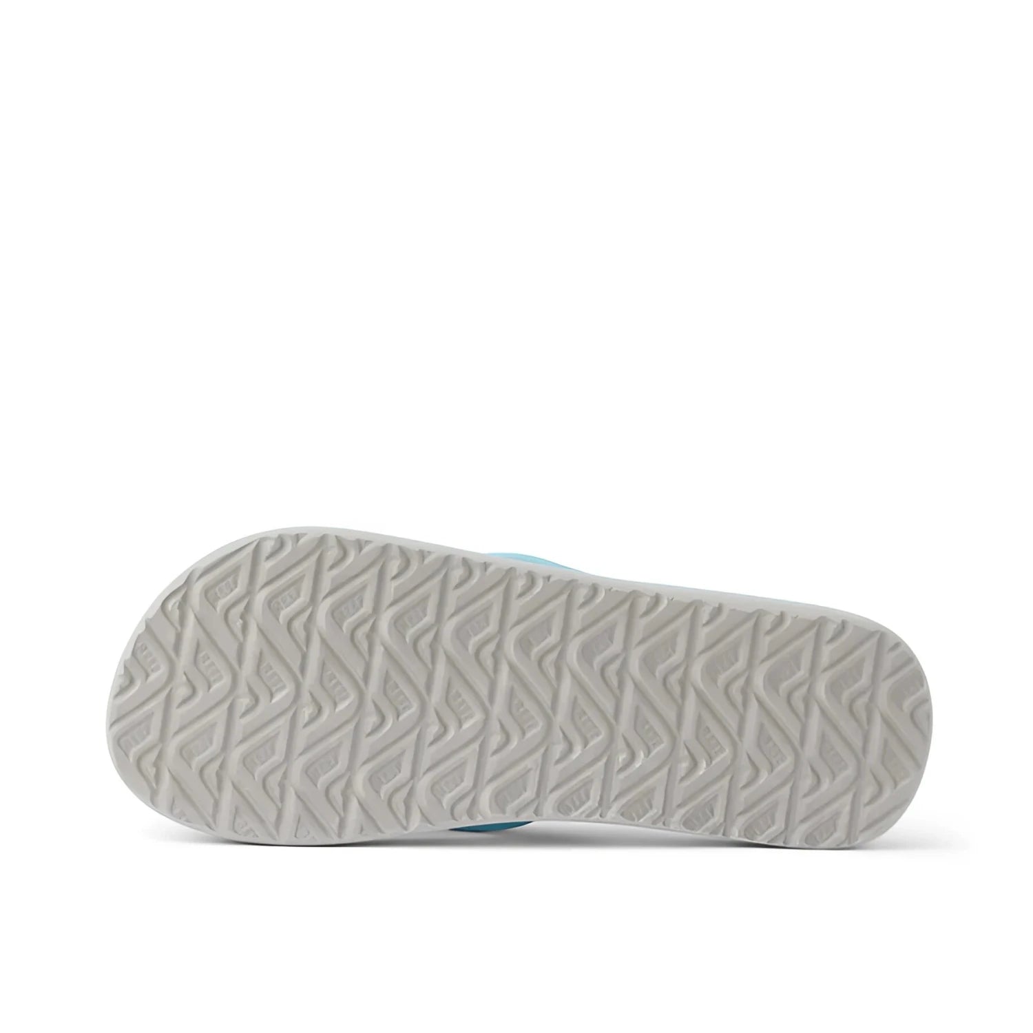 Reef Kid's Ahi Sandals in light blue palm, sole view