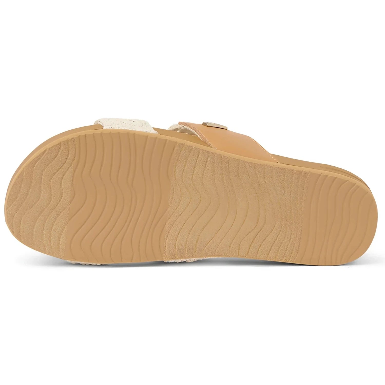 Reef Women's Cushion Vista Sandal in vintage textile, sole view