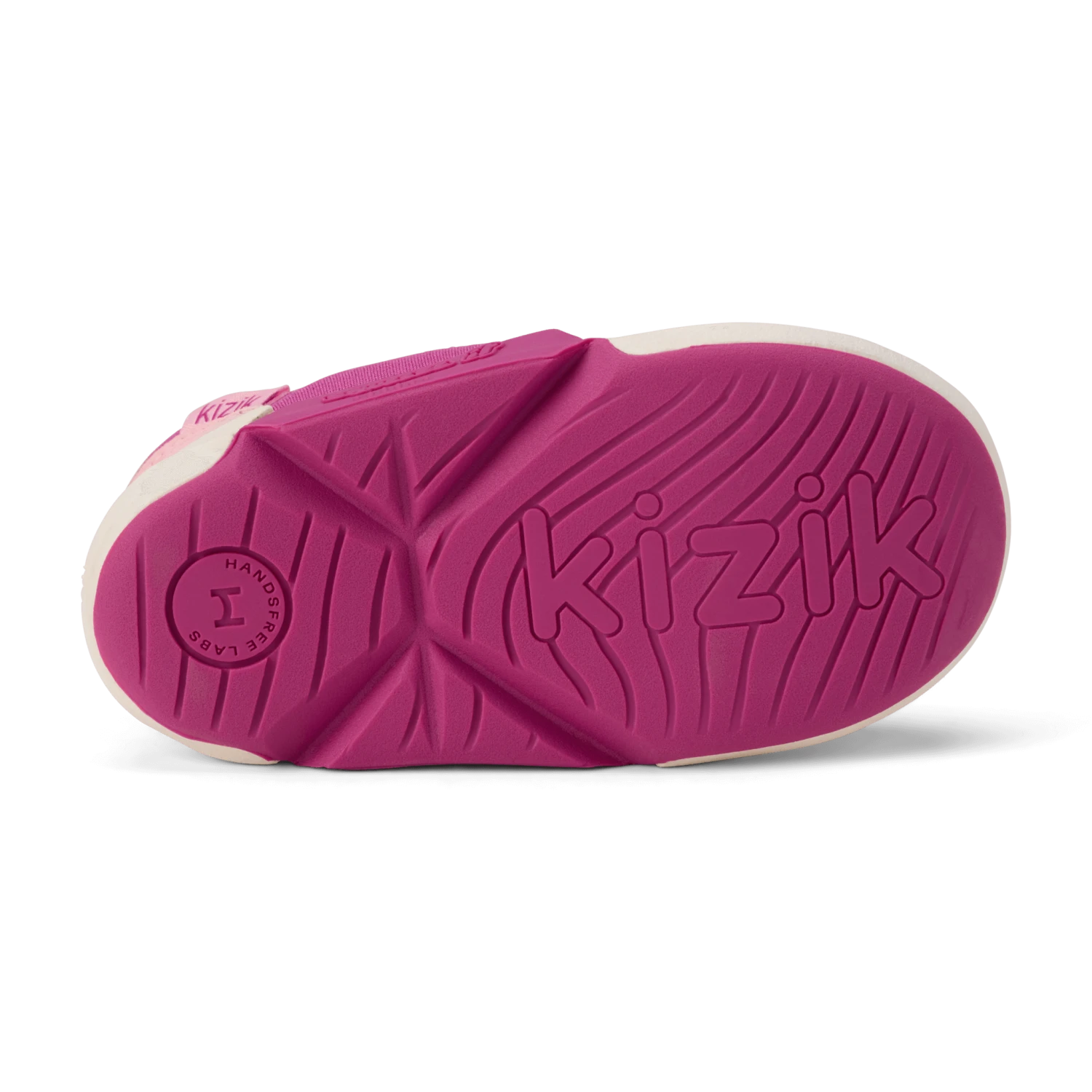 Kizik Toddler's Squeeze It in festival fuchsia, sole view