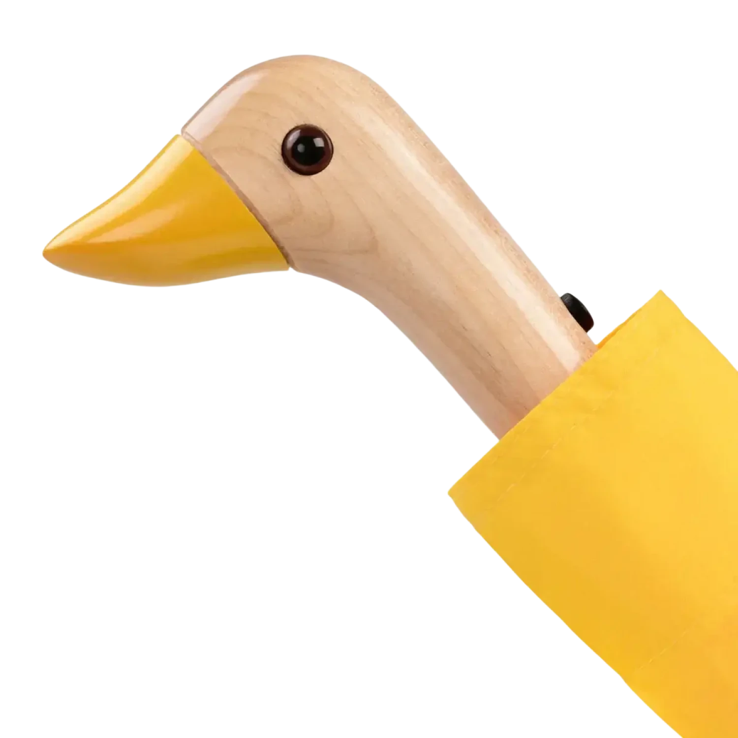 Duckhead Original Umbrella in yellow, handle detail view