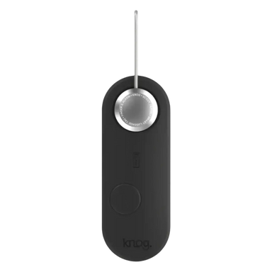 Eagle Creek Knog Scout Travel Smart Luggage Tag in Black, front view flat