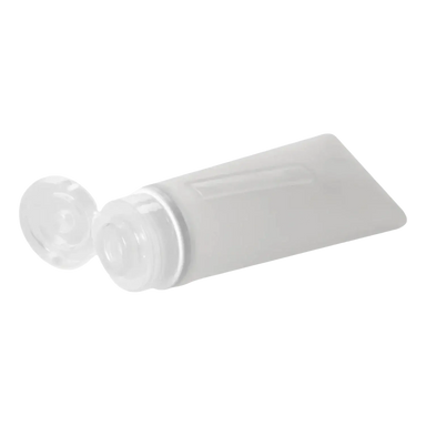 Eagle Creek Silicone Bottle Set, on it's side with cap open