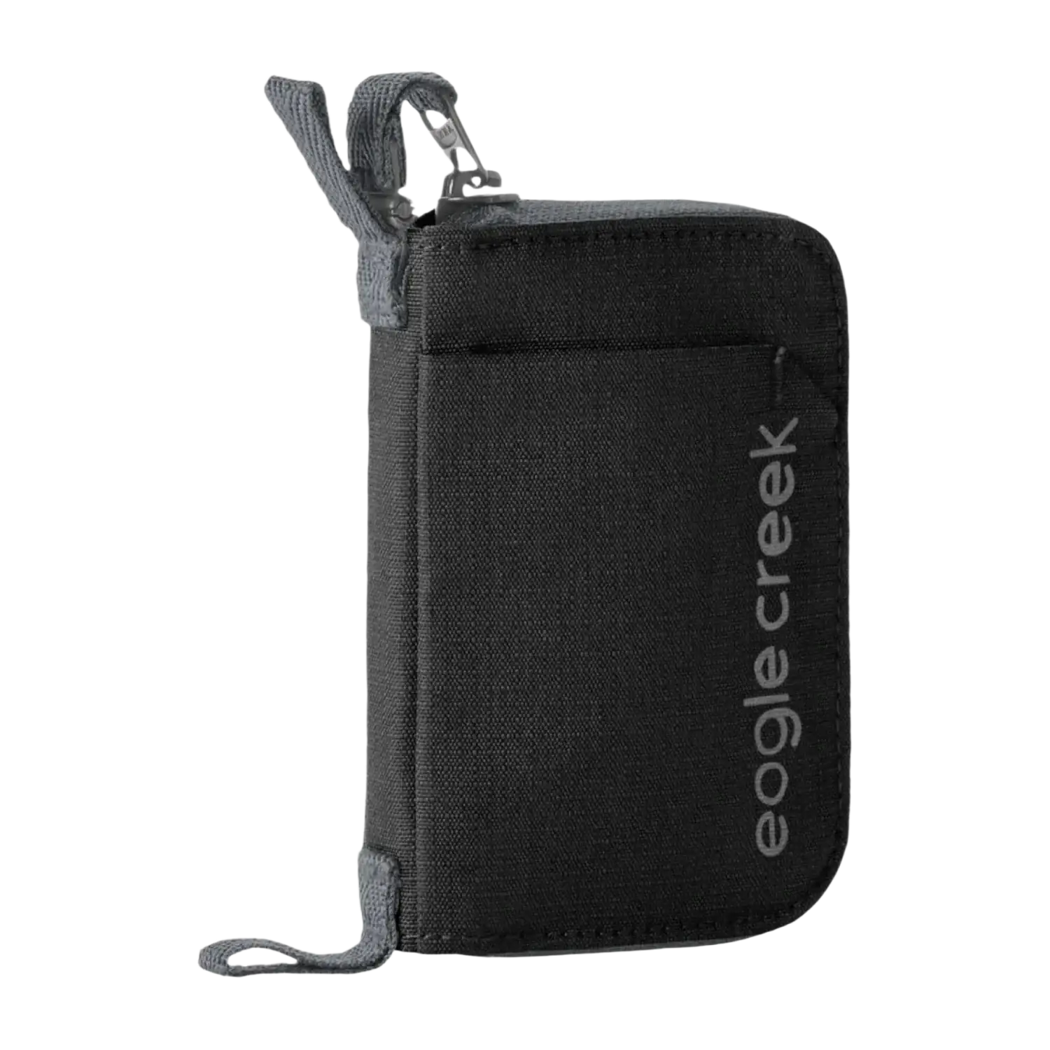 Eagle Creek Stash RFID Zip Wallet in black, front view