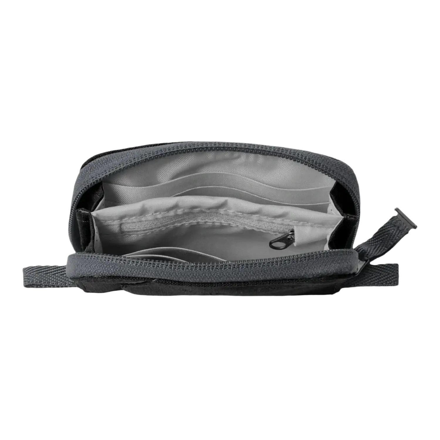 Eagle Creek Stash RFID Zip Wallet in black, open view