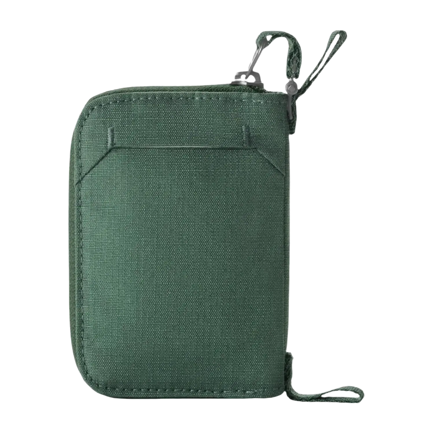 Eagle Creek Stash RFID Zip Wallet in grass green, back view