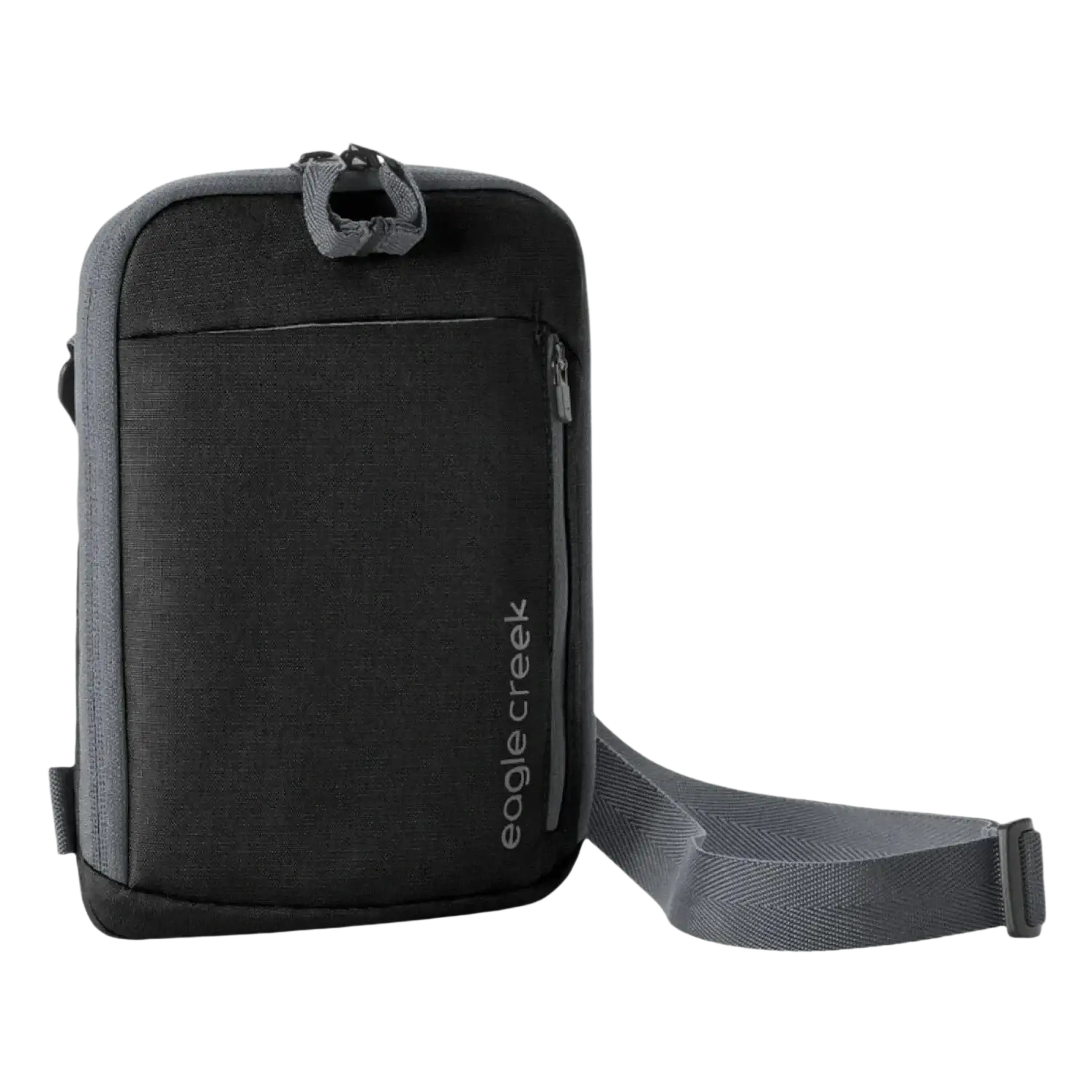Eagle Creek Stash RFID Crossbody Bag in black, front view
