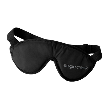 Eagle Creek Sandman Sleep Mask in black, front view