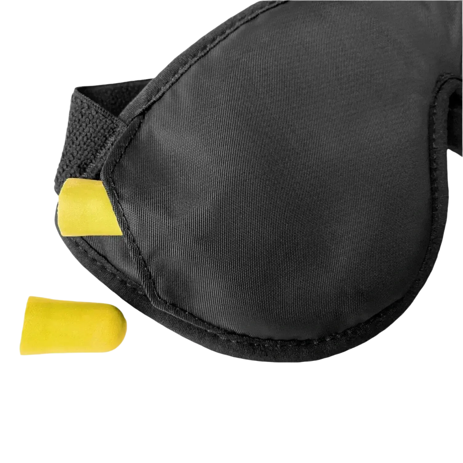Eagle Creek Sandman Sleep Mask in black, earplug pocket view