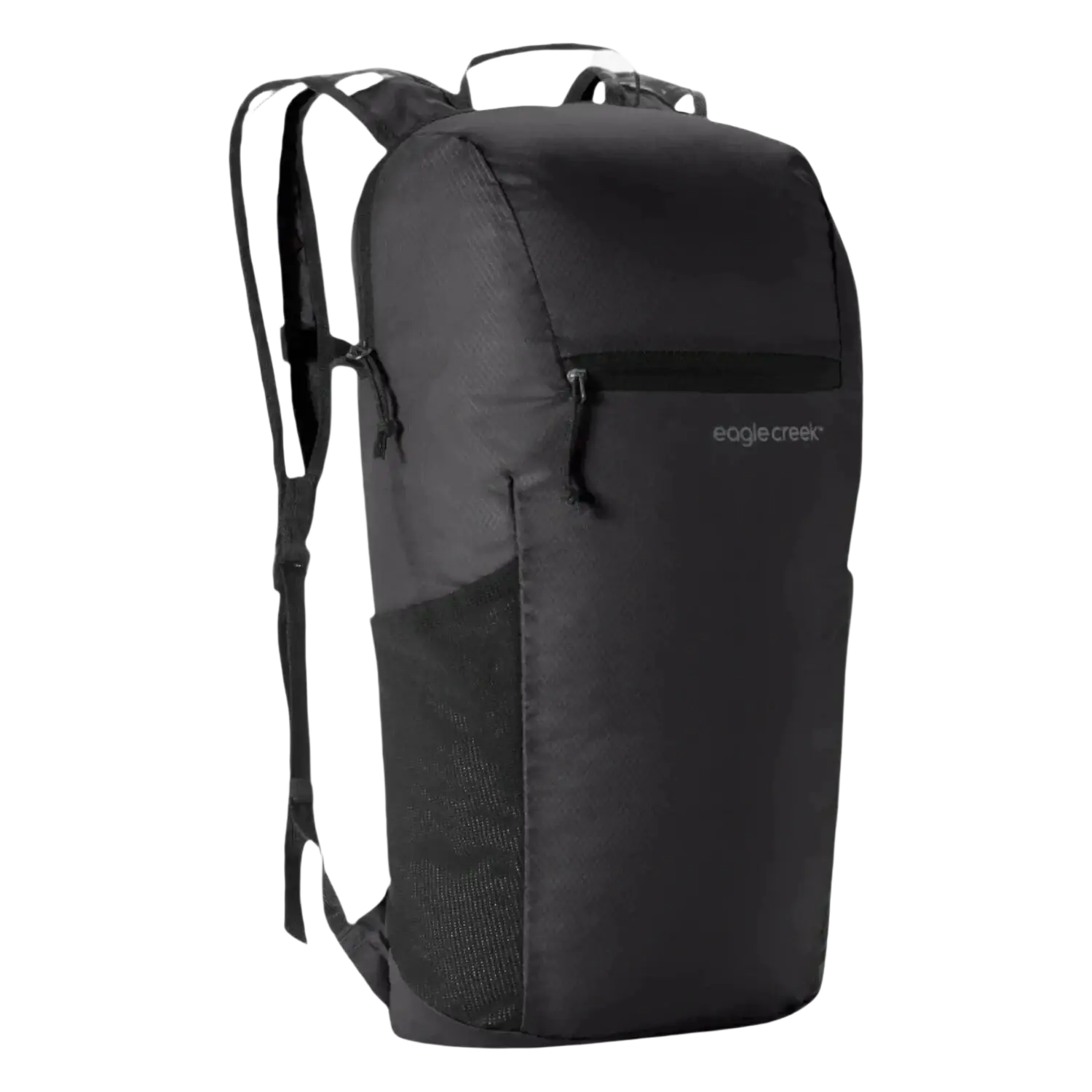 Eagle Creek Packable Backpack in black, front angled view