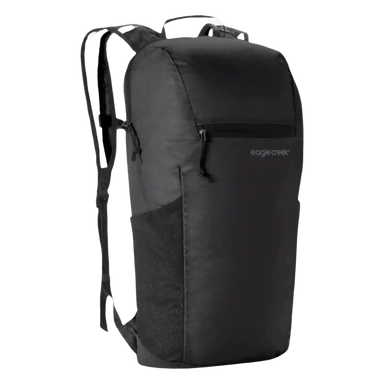 Eagle Creek Packable Backpack in black, front angled view