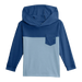 Free Fly Toddler Bamboo Shade Hoodie in true navy & blue fog, flat front view