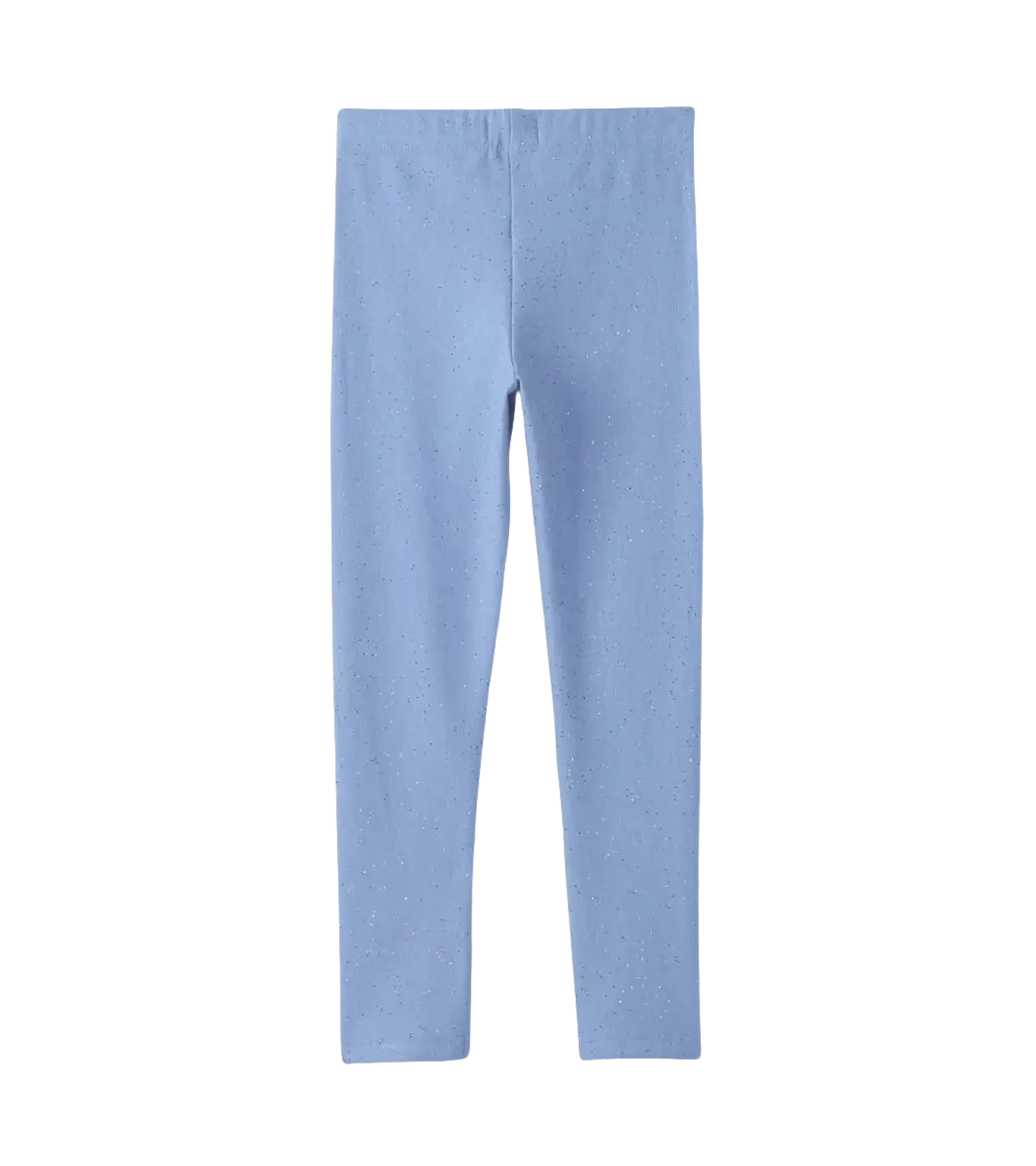 Hatley Girl's Cozy Leggings in cornflower blue, flat back view