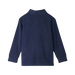 Hatley Kid's Colorblock Fleece 1/4 Zip Mockneck in navy, flat back view