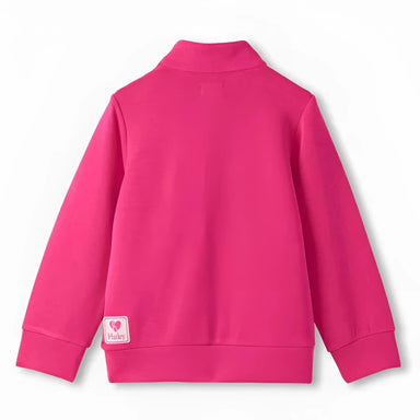 Hatley Kid's Pink Athletic Jacket, flat back view