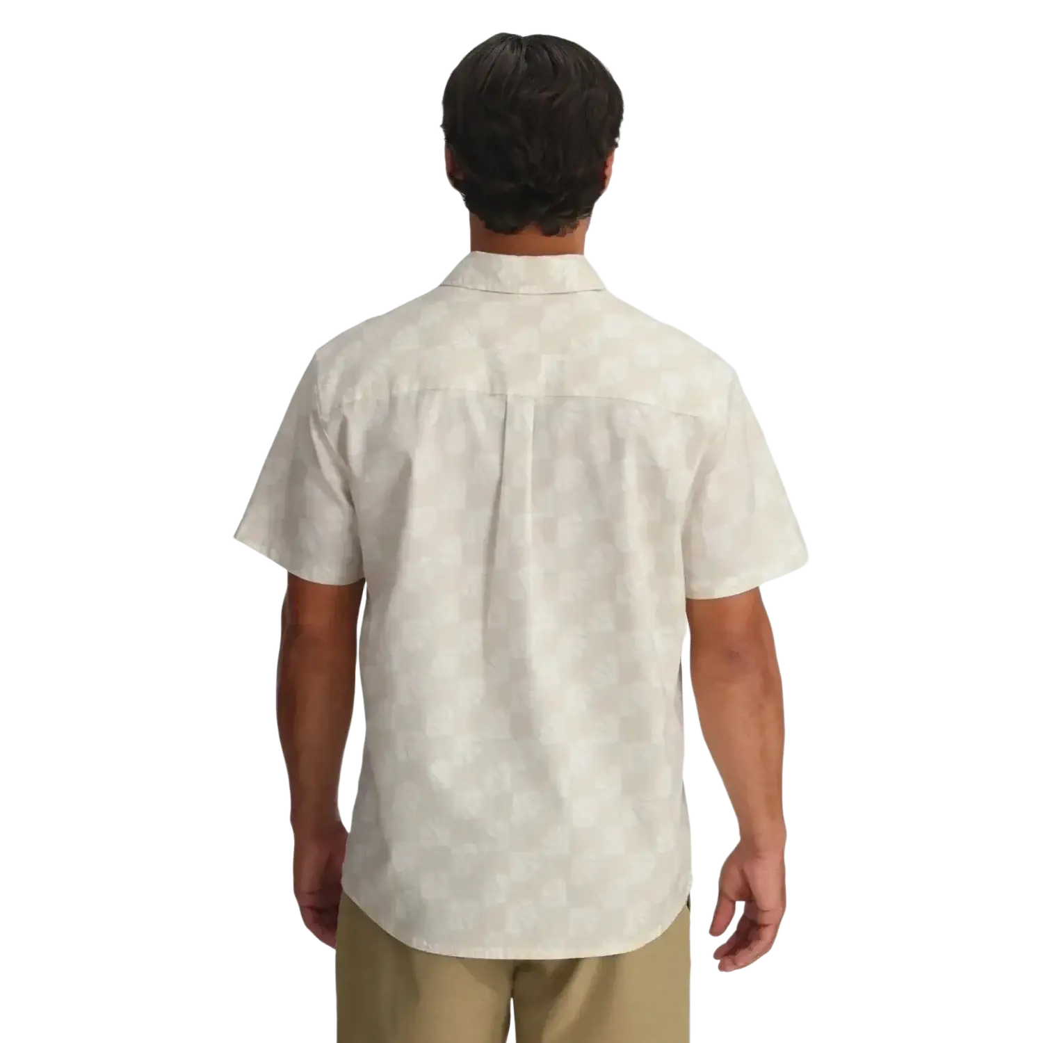 Free Fly Men's Harbor Short Sleeve Shirt, model back view