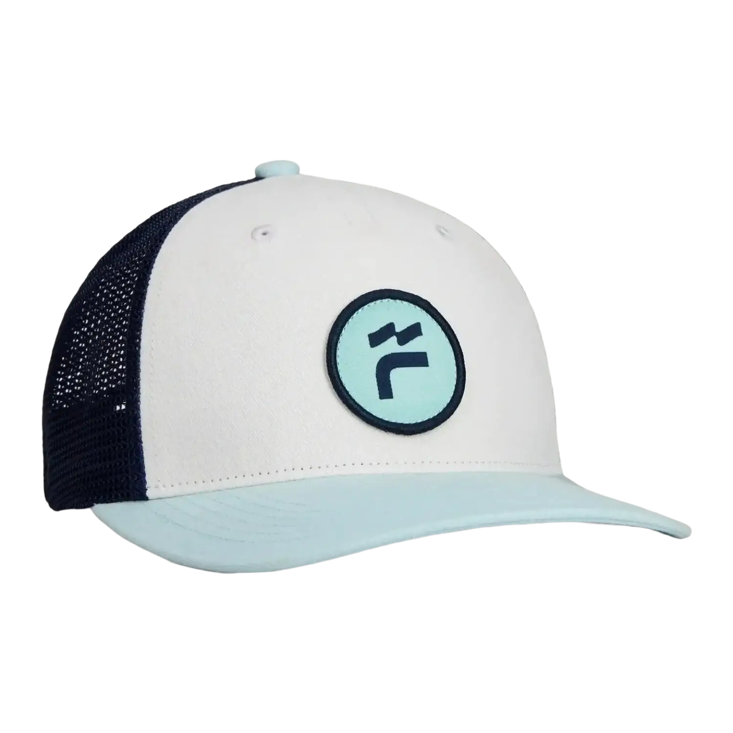 Free Fly Youth Brand Flag Trucker, bright white front view