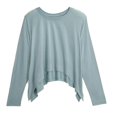 Free Fly Women's Bamboo LW Crop LS, front view