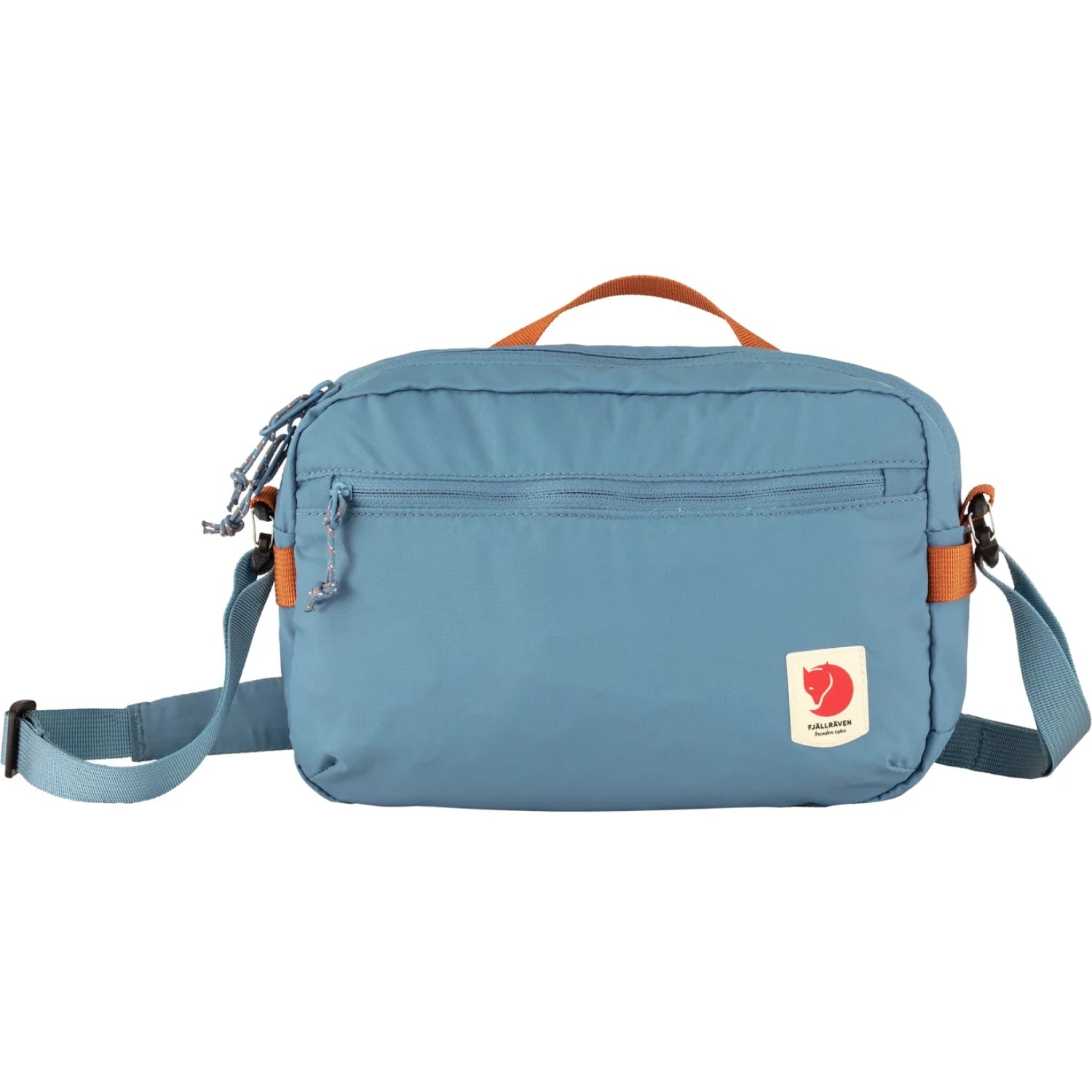 fjallraven high coast crossbody bag in dawn blue front flat view