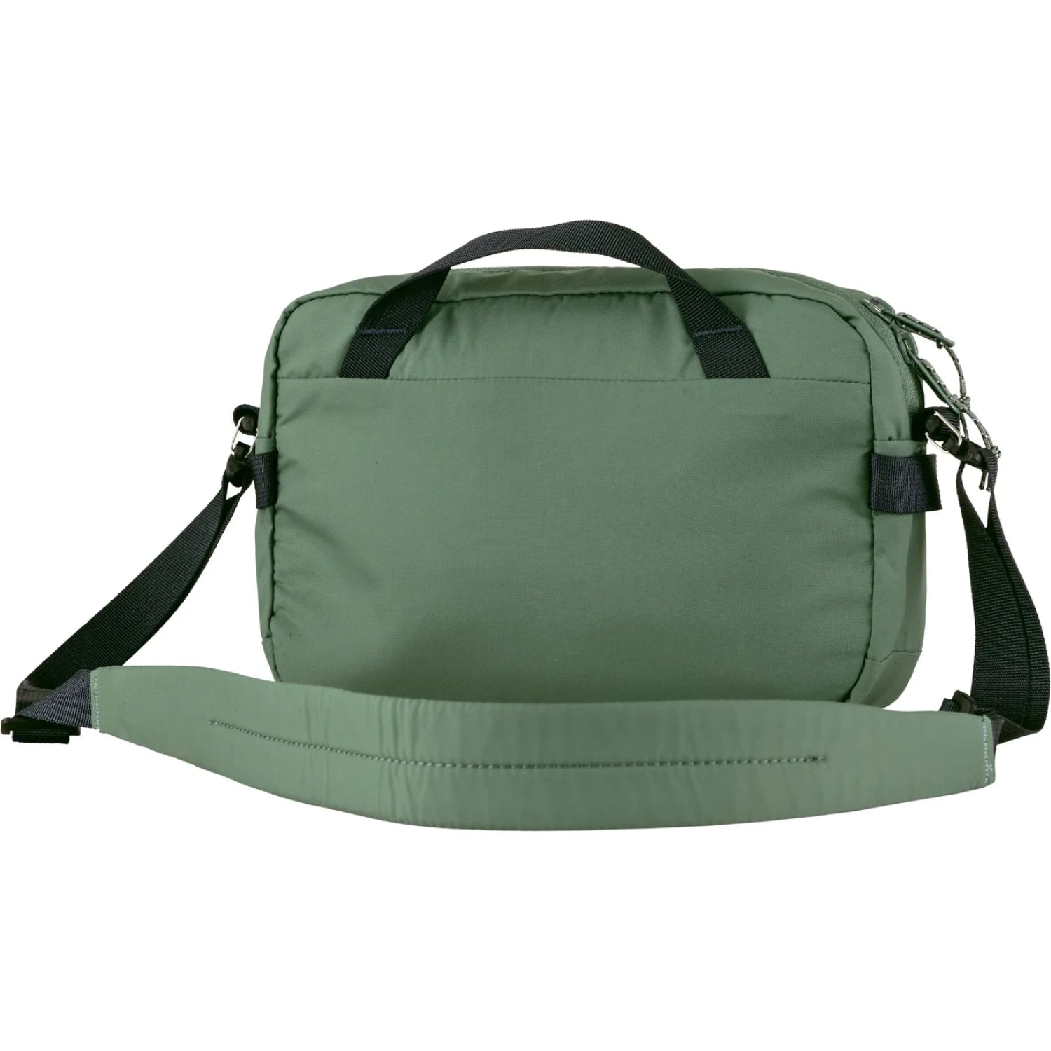 fjallraven high coast crossbody bag in patina green back flat view