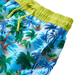 Hatley Boy's Tropical Swim Shorts in Deserted Island, front view of waist detail