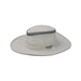 Tilly's sun hat in a soft grey with darker grey accents