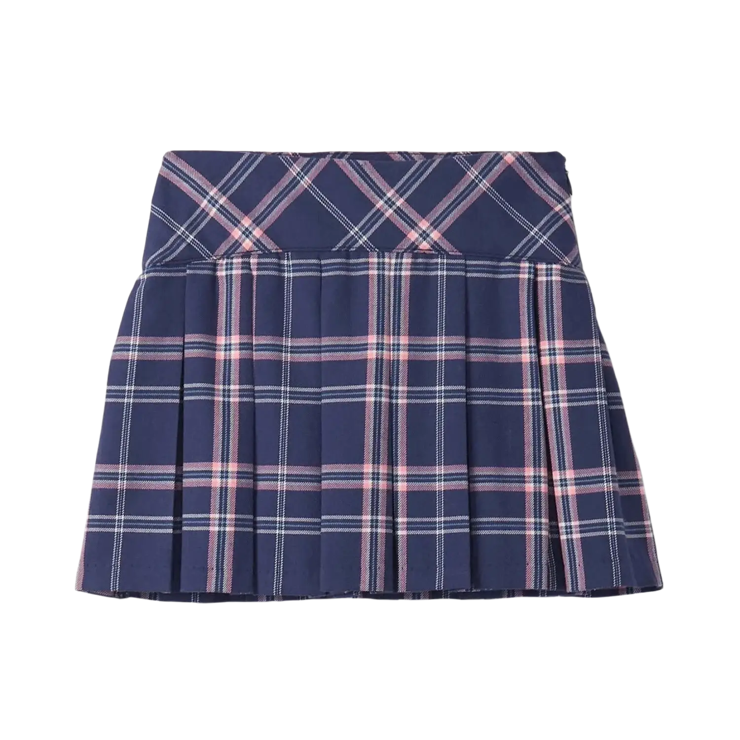 Hatley Girl's Preppy Plaid Pleated Skirt, Front view