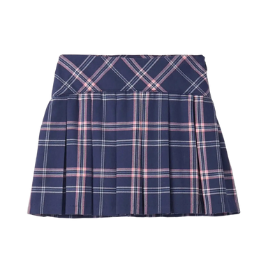 Hatley Girl's Preppy Plaid Pleated Skirt, Front view