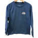 Patagonia Kid's Skyline Stencil Long-Sleeve T-Shirt in new navy, front view