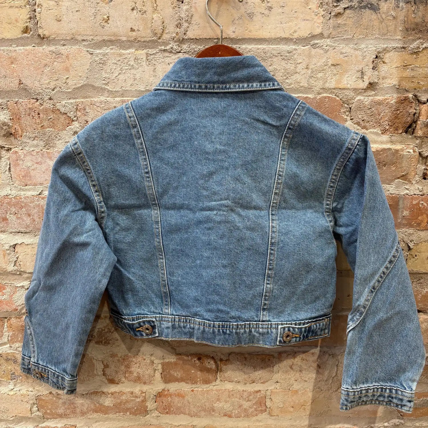 Mayoral Girl's Jean Jacket, medium wash back view