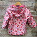 Hatley Kid's Snap Rain Coat, back view pink berries